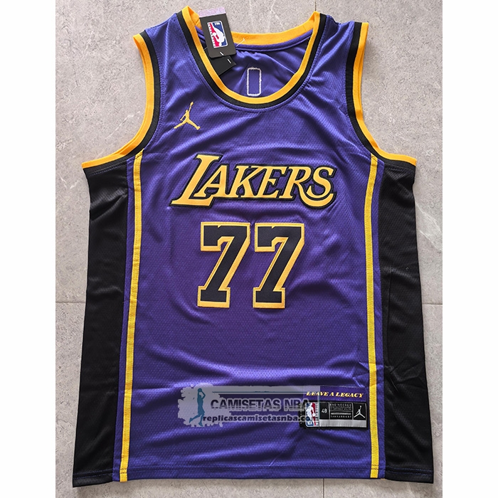 Camiseta Los Angeles Lakers Luka Doncic NO 77 Statement 2024-25 Violeta